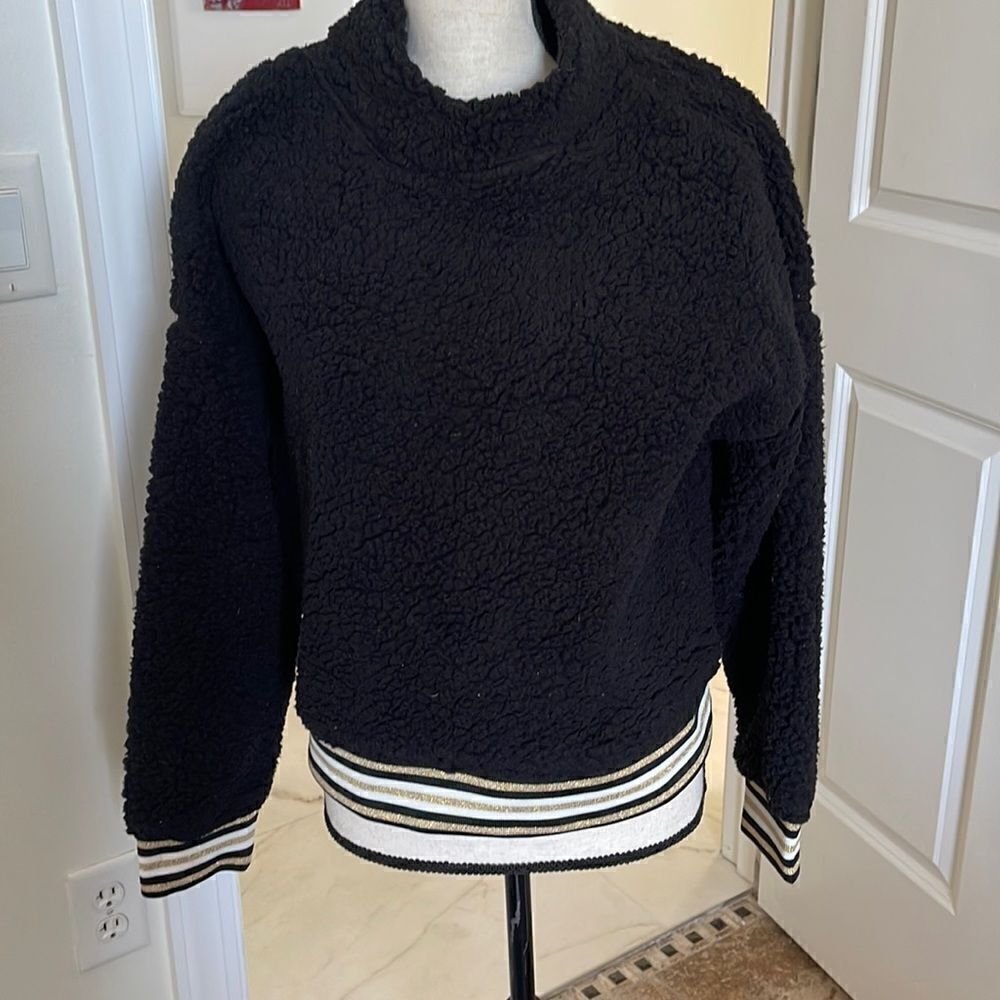 Super cozy fuzzy crop sweatshirt by Nanette Lepore